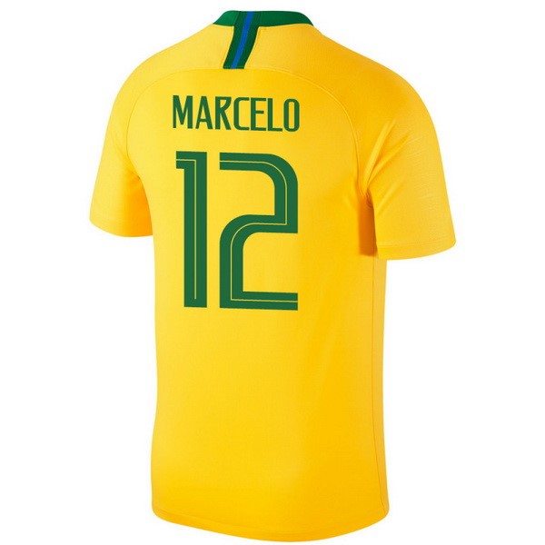 Camiseta Brasil 1ª Marcelo 2018 Amarillo